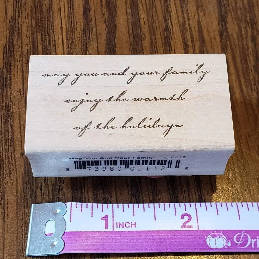 Memory Box May You and Your Family Wood Mounted Rubber Stamp C1112